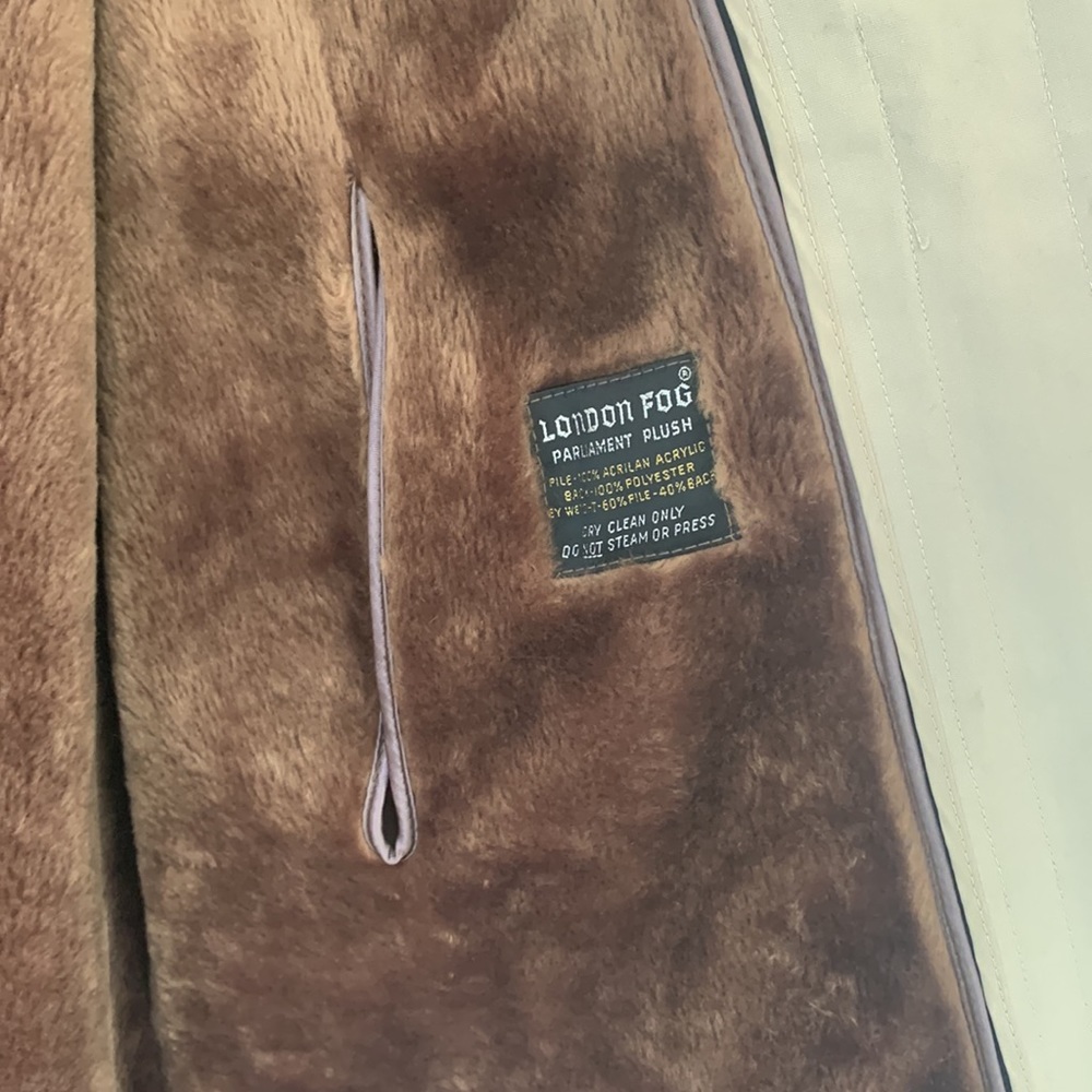 London Fog Vintage Heavy Plush Lined Trench Coat - Picture 6 of 17